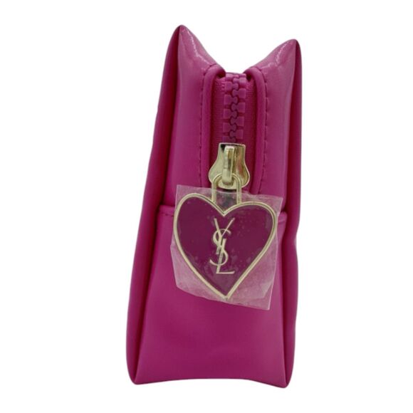 YSL Yves Saint Laurent BEAUTE Pink Makeup Bag Cosmetic Pouch Travel Case Gift - Picture 3 of 6